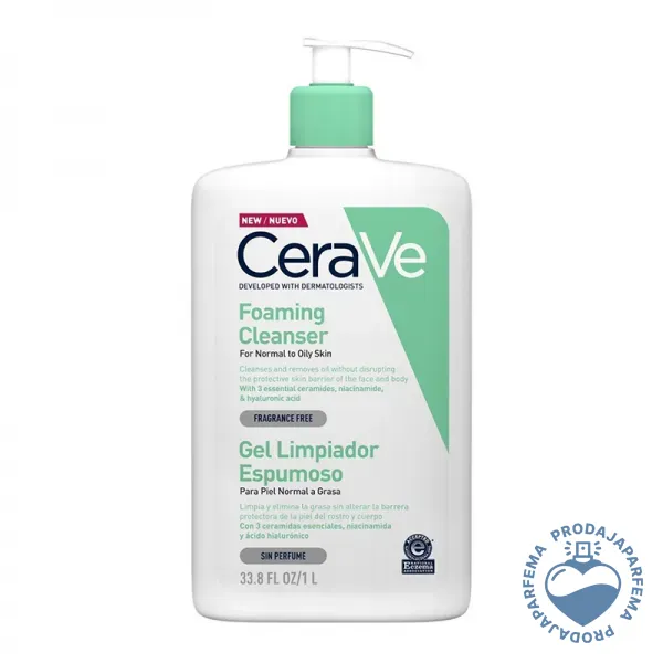 CERAVE Penušavi gel za čišćenje za normalnu do masnu kožu 1000ml | Šminka