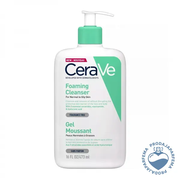 CERAVE Penušavi gel za čišćenje za normalnu do masnu kožu 473ml | Šminka